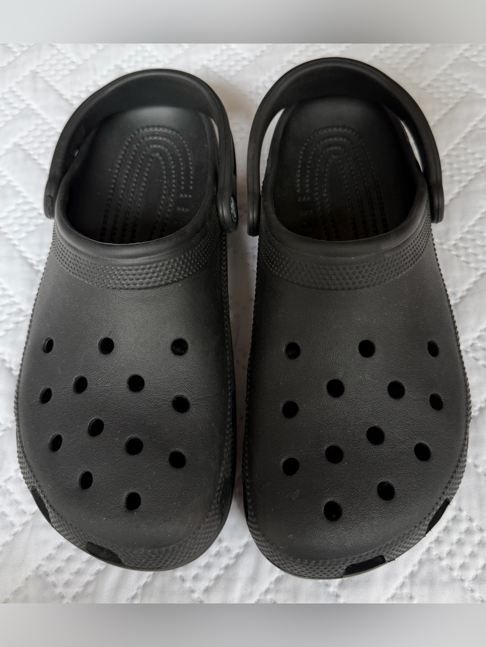 Crocs Classic Slip On Clogs Sandals Black Size Woman 10 Man 8